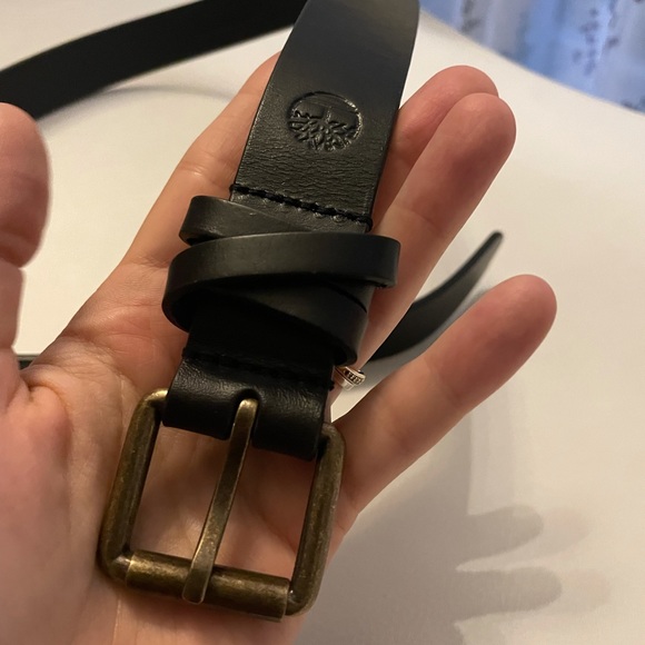 Black leather timberland belt - Picture 3 of 6